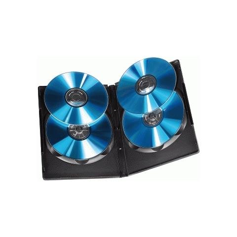 DVD Quad Box, Black, Package of 5 pieces 4dischi Nero - Foto 1