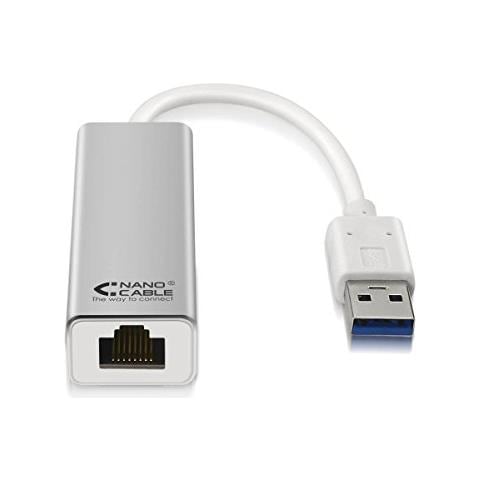 USB 3.0 / RJ-45, 0.15m USB 3.0 RJ-45 Argento cavo di interfaccia e adattatore - Foto 4