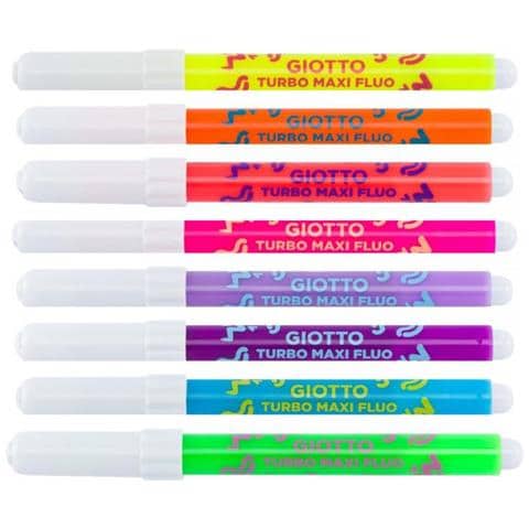 Pennarelli Disegno Fila F453800 Giotto Turbo Maxi Colori Assortiti Flu - Foto 2