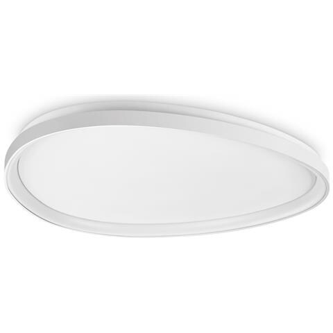 Plafoniera Contemporanea Gemini Metallo Bianco Led Integrato 41w 3000k Ip20 - Foto 1