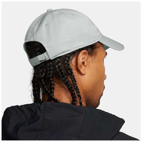 Dri-fit Club Unstructured Metal Swoosh Cap Fb5372-077 Unisex Grigio S /m - Foto 2
