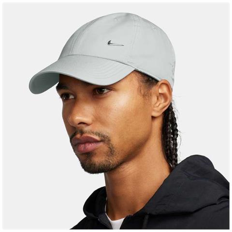 Dri-fit Club Unstructured Metal Swoosh Cap Fb5372-077 Unisex Grigio S /m - Foto 1