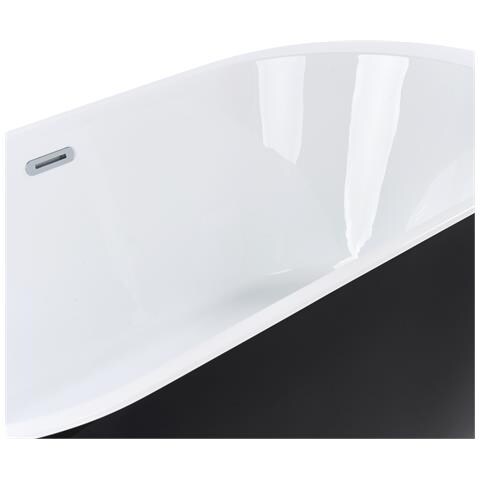 Vasca Da Bagno Freestanding Nevis 170 X 80 Cm Nero - Foto 14