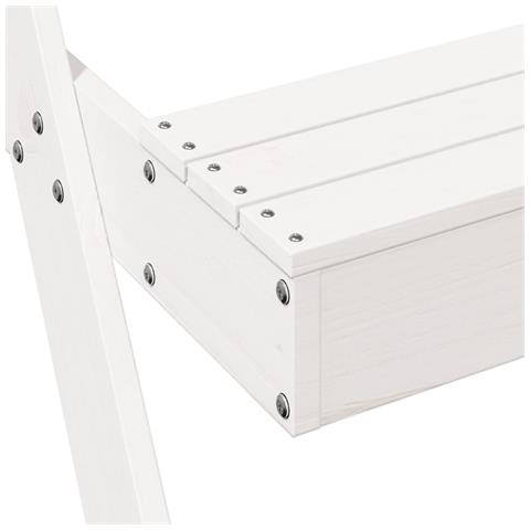 Tavolo Picnic Con Sabbiera Bambini Bianco Legno Massello Pino - Foto 10