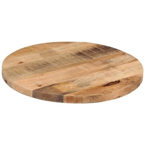 Piano Per Tavolo 60x1,5cm Rotondo Legno Massello Grezzo Mango - Foto 2