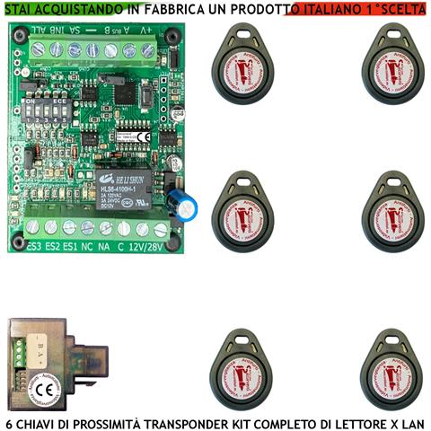 Chiave Di Prossimità Alimentazione 12/24 Vac Lettore Universale Lan Rj45 Qualsiasi Marca 6 Trasponder Uscita Relè C.nc - Foto 1