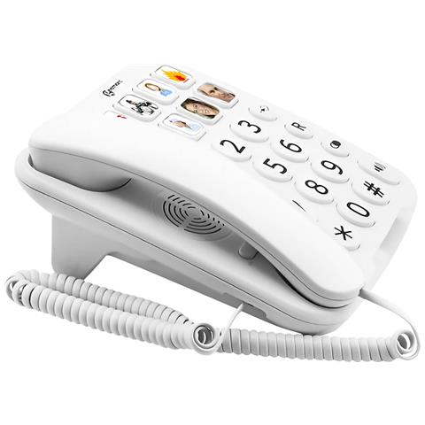 Telefono Fisso Per Senior Tasti Personalizzabili Photo Photophone 110, Bianco - Foto 2