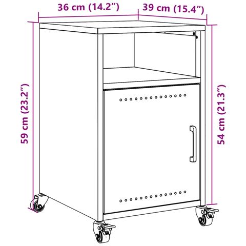 Comodini 2 pz Bianchi 36x39x59 cm in Acciaio - Foto 10