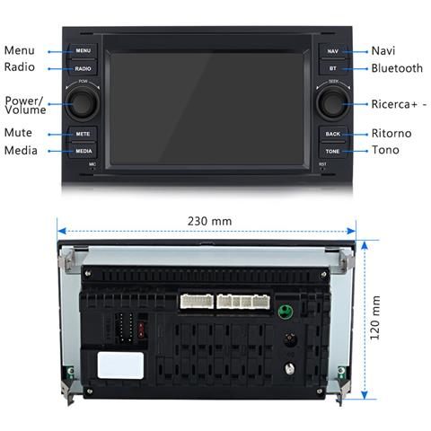 7 Pollici Autoradio 2 Din Per Ford Focus Fiesta Kuga C /s-max Fusion Transit Galaxy Mondeo (2005-2007) Car Radio Con Carplay Android Auto Android 2g+32gb - Foto 2