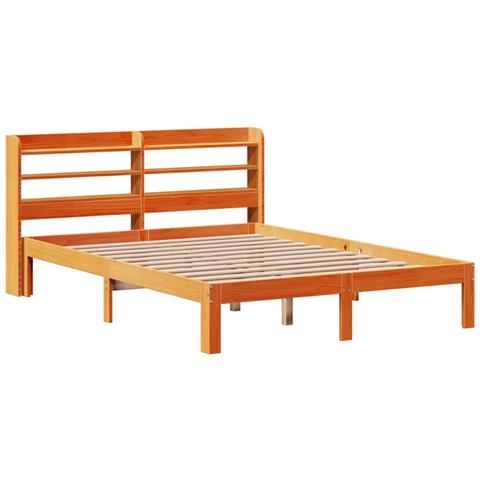 Letto Senza Materasso Marrone Cera 120x190 Cm In Legno Di Pino - Foto 3