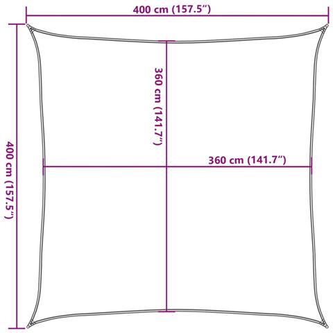 Vela Parasole 160 G /m Quadrata Giallo 4x4 M In Hdpe - Foto 10