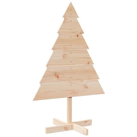 Albero Di Natale Decorativo In Legno 110 Cm In Legno Massello - Foto 2