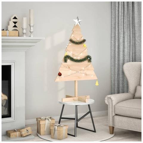 Albero Di Natale Decorativo In Legno 110 Cm In Legno Massello - Foto 1