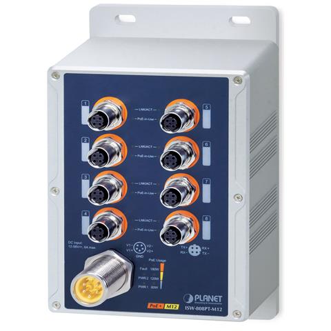 IP67-rated Industrial 8-Port Non gestito Supporto Power over Ethernet (PoE) Blu, Grigio - Foto 1