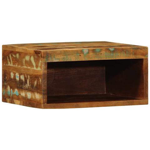 Mobile Tv A Parete 40x30x19 Cm In Legno Massello Di Recupero - Foto 2