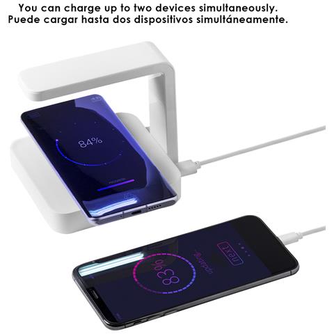 Lampada Sterilizzatrice Blay A Luce Ultravioletta Di Tipo C Con Caricatore Wireless Integrato Per Smartphone. - Foto 2