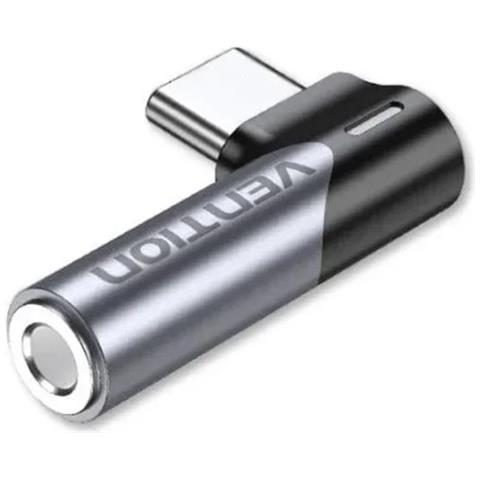 Adattatore Vention Bgwh0 Da Type-c A Jack 3,5mm Gaming, Angolo Retto 90â° Grey - Foto 1