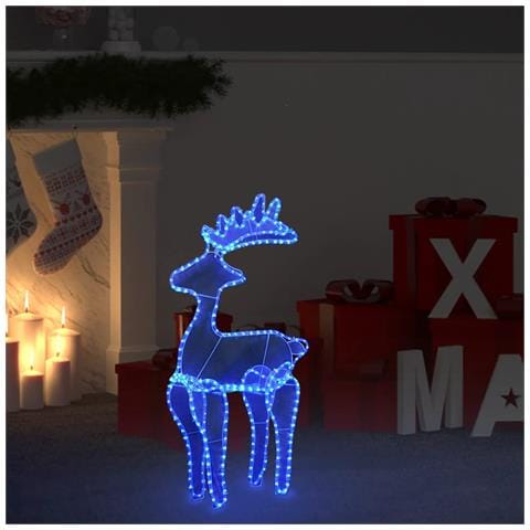 Decorazione Natalizia Renna In Rete Con 306 Led 60x24x89 Cm - Foto 2
