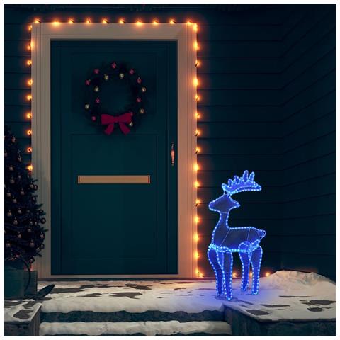 Decorazione Natalizia Renna In Rete Con 306 Led 60x24x89 Cm - Foto 8