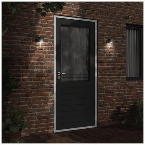 Lusso Casadino - Applique Da Parete Per Esterni 2 Pz Nere Alluminio Pressofuso - Foto 2