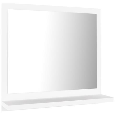 Lusso Casadino - Specchio Da Bagno Bianco 40x10,5x37 Cm In Legno Multistrato - Foto 1