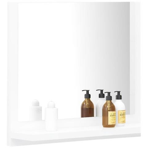 Lusso Casadino - Specchio Da Bagno Bianco 40x10,5x37 Cm In Legno Multistrato - Foto 2