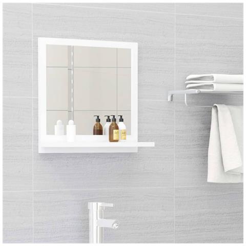 Lusso Casadino - Specchio Da Bagno Bianco 40x10,5x37 Cm In Legno Multistrato - Foto 7