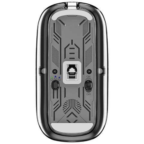 Mouse Wireless Multiconnessione Per Mac / Windows 2400 Dpi, Trasparente - Foto 2