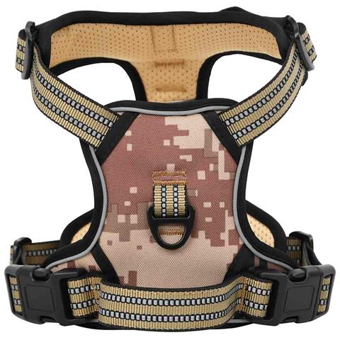 Pettorina Cani Guinzaglio Collare Regolabile Marrone XL - Foto 1