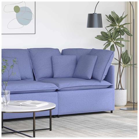 Modulo Divano Angolare Modulare con Cuscini Blu Jeans 100 cm - Foto 2