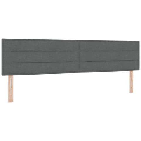 Testiera Design Lines Grigio Scuro 200 cm Tessuto - Foto 1