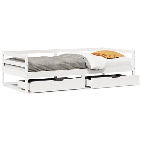 Dormeuse con Cassetti 90x200 cm Legno Massello Pino - Foto 1