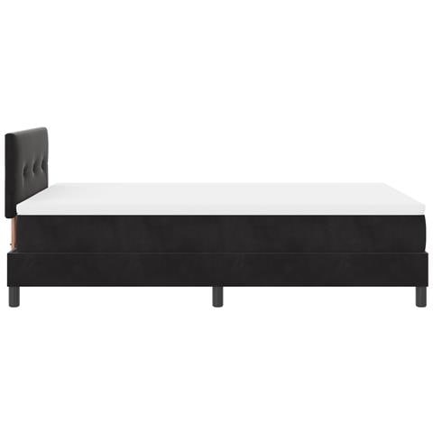 Letto a Molle con Materasso Nero 120x200 cm Velluto - Foto 9