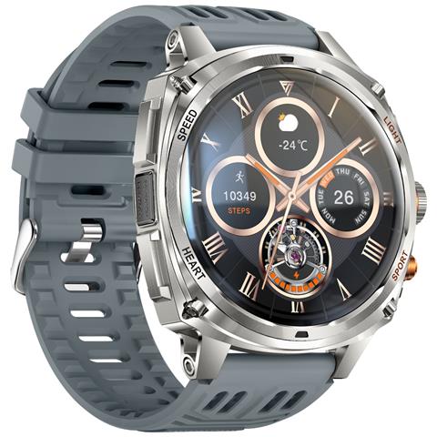 Orologio Smartwatch Multifunzione Compatibile Con Huawei, Samsung, Apple, Garmin Con Schermo Amoled 1.75 Pollici E Batteria 800mah Grey - Foto 7