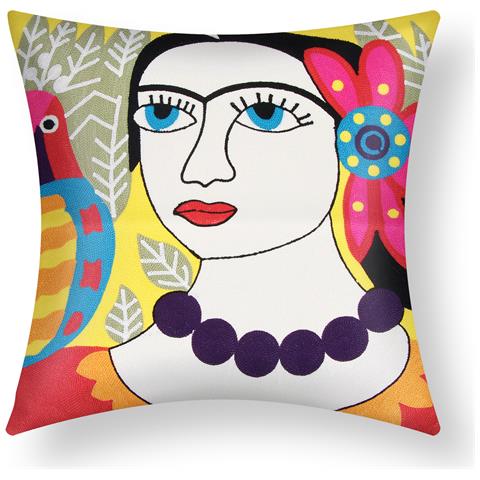Set Di 2 Copricuscini 45x45 Cm Con Ricamo Artistico Saphira - Foto 1