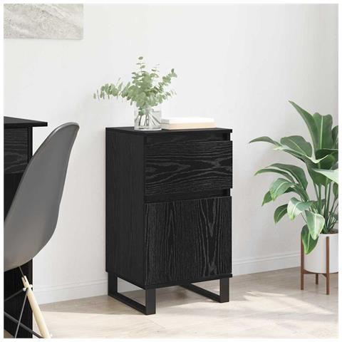Credenza Rovere nero 35 x 40 x 70 cm Legno multistrato - Foto 2