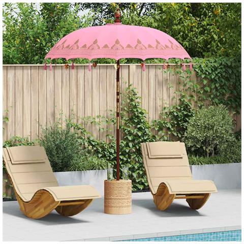 Parasol Balinese Rosa 180-190 cm Cotone, legno massello - Foto 2