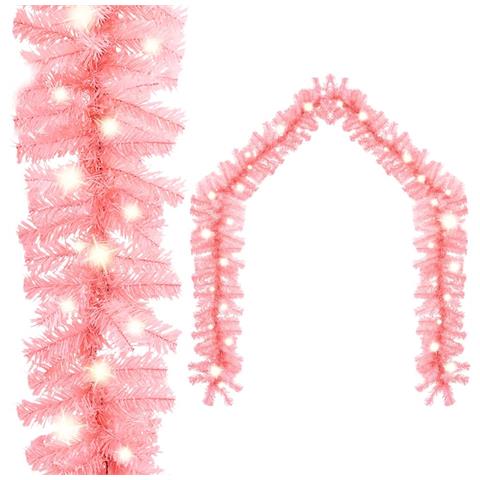 Lusso Casadino - Ghirlanda Natalizia Con Luci A Led 5 M Rosa - Foto 2