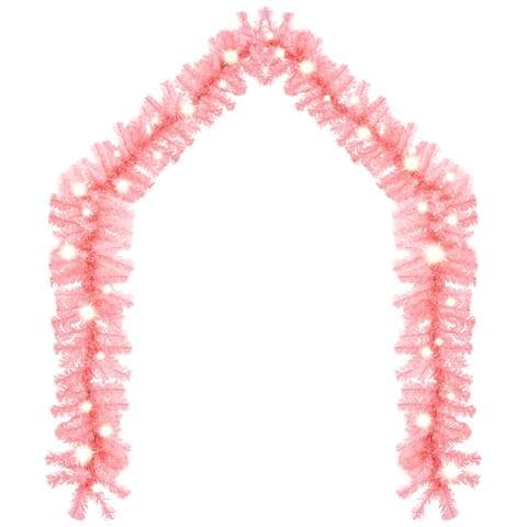 Lusso Casadino - Ghirlanda Natalizia Con Luci A Led 5 M Rosa - Foto 1