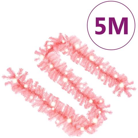 Lusso Casadino - Ghirlanda Natalizia Con Luci A Led 5 M Rosa - Foto 7