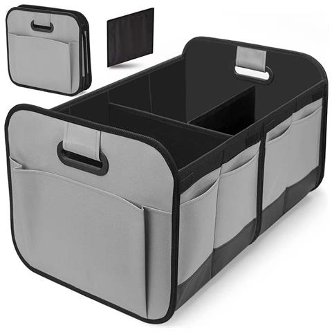Organizzatore Pieghevole Per Bagagliaio Auto - Box Portaoggetti Grande Capacità Grey - Foto 1