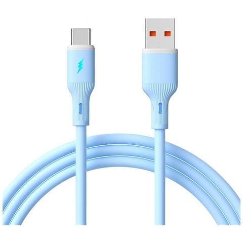 Cavo Di Ricarica Rapida Usb Type-c Da 66w Per Telefoni Cellulari - Cavo Dati In Silicone Blue - Foto 1