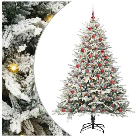 Albero di Natale artificiale preilluminato con set di palline - Foto 1