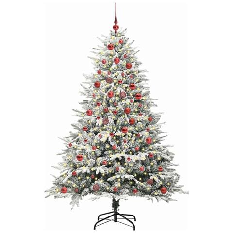 Albero di Natale artificiale preilluminato con set di palline - Foto 2