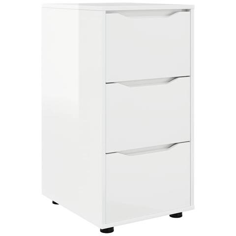 Armadio Bianco Lucido 40 x 48 x 81 cm Legno multistrato - Foto 1