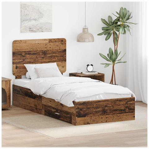 Struttura del letto Legno vecchio 90 x 190 cm Legno multistrato - Foto 2