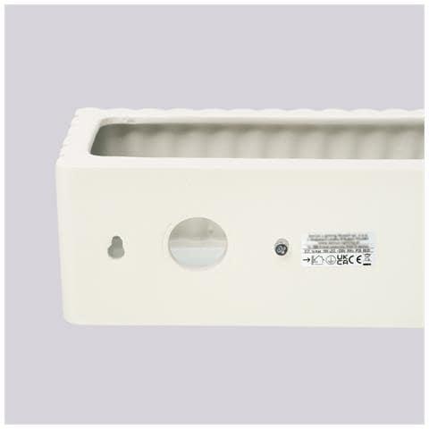Lampada Da Parete In Ceramica Rigata Beige Sl. 1886 - Moderno Lampada Da Parete Beige 10x34x12 Cm - Foto 8
