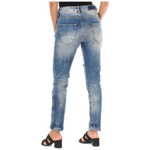 Jeans Lunghi Da Donna Effetto Consumato 10dbf0667 - Foto 2