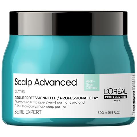 L'oreal Professionnel, Serie Expert Scalp Advanced, Maschera Crema Trattamento Capelli, Per Purificare, 500 Ml - Foto 1