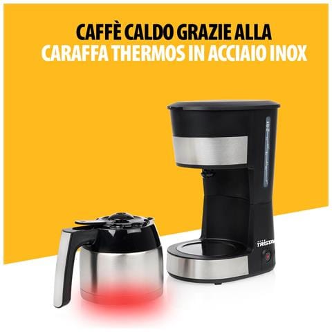 Macchina Da Caffè Inox, 10 Tazze, Caraffa Termica, Funzione Mantieni Caldo, Sistema Antigoccia, Filtro Riutilizzabile, Indicatore Acqua, Bpa Free, Spegnimento Automatico - Foto 2